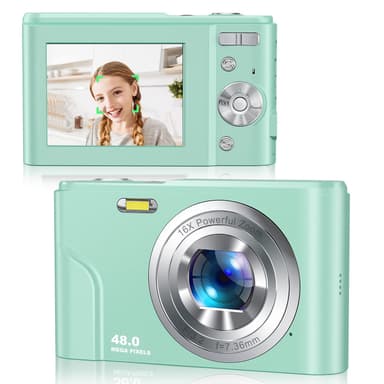 Digikamera 1080P/48MP/16x zoom Vihreä