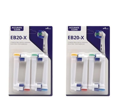 Vaihdehammasharjan päiden tarkka puhdistus 8 kpl Monivärinen Braun Oral-B D4510