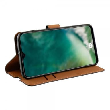 XQISIT Samsung Galaxy A03s Kotelo Slim Wallet Selection Musta