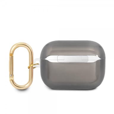 Guess AirPods Pro Kuori Printed Stripe & Gold Hook Musta