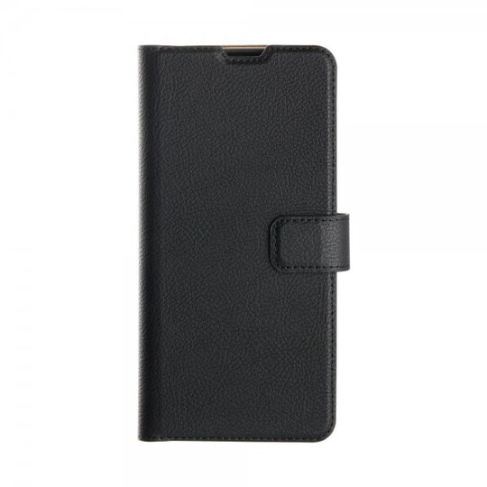 XQISIT Samsung Galaxy A03s Kotelo Slim Wallet Selection Musta