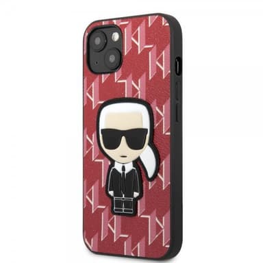 Karl Lagerfeld iPhone 13 Kuori Monogram Iconic Patch Punainen