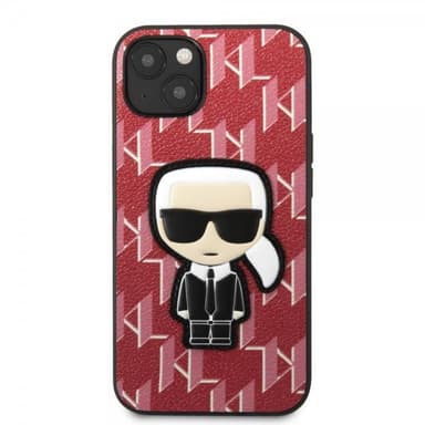 Karl Lagerfeld iPhone 13 Kuori Monogram Iconic Patch Punainen