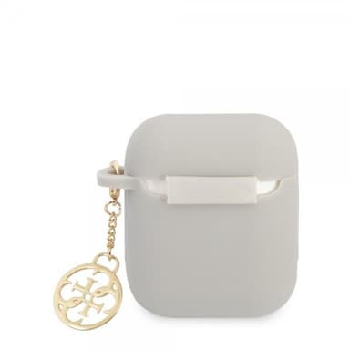 Guess AirPods 1/2 Kuori Classic Logo 4G Charm Harmaa