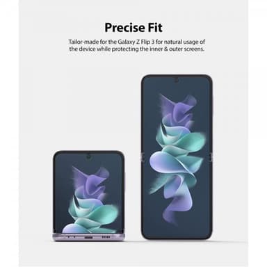 Ringke Samsung Galaxy Z Flip 3 Näytönsuoja Invisible Defender 2-pakkaus