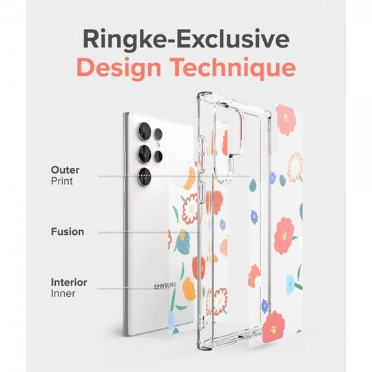 Ringke Samsung Galaxy S22 Ultra Kuori Fusion Design Floral