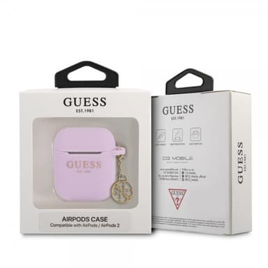 Guess AirPods 1/2 Kuori Classic Logo 4G Charm Violetti