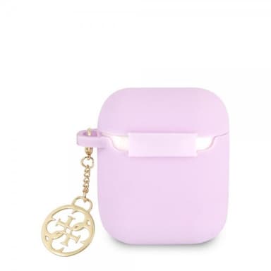 Guess AirPods 1/2 Kuori Classic Logo 4G Charm Violetti