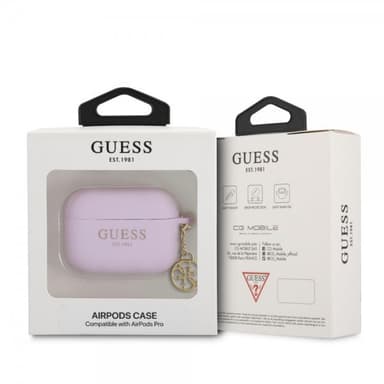 Guess AirPods Pro Kuori Classic Logo 4G Charm Violetti