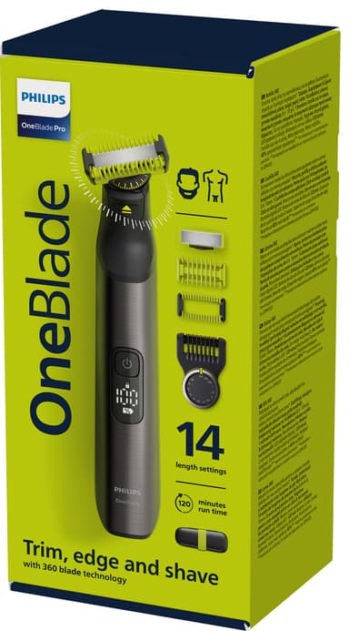 Philips OneBlade Pro 360 trimmeri kasvoille ja vartalolle QP6651/61