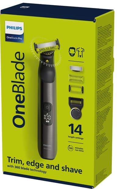 Philips OneBlade Pro 360 trimmeri kasvoille ja vartalolle QP6551/15