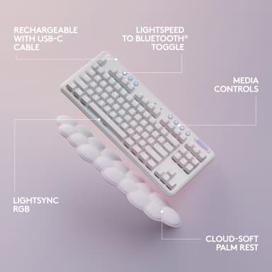 Logitech G715 Linear langaton pelinäppäimistö (valkoinen)