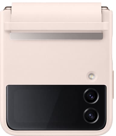 Samsung Galaxy Z Flip 4 nahkainen läppäkotelo (persikka)