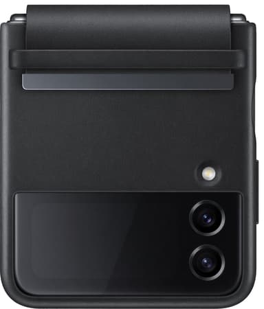 Samsung Galaxy Z Flip 4 nahkainen läppäkotelo (musta)