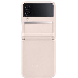 Samsung Galaxy Z Flip 4 nahkainen läppäkotelo (persikka)