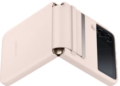 Samsung Galaxy Z Flip 4 nahkainen läppäkotelo (persikka)
