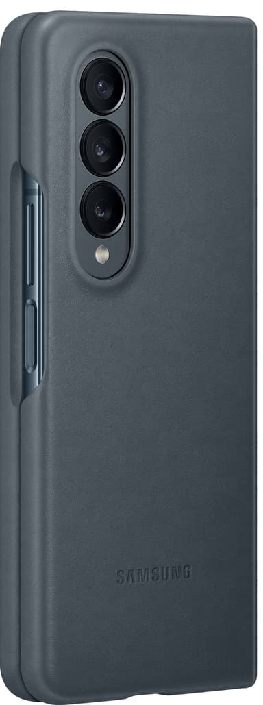 Samsung Galaxy Z Fold 4 nahkainen suojakuori (harmaanvihreä)