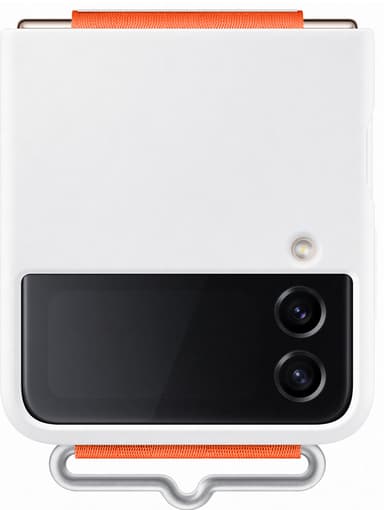 Samsung Galaxy Z Flip 4 suojakuori hihnalla (valkoinen)