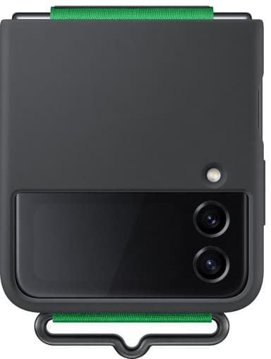 Samsung Galaxy Z Flip 4 suojakuori hihnalla (musta)