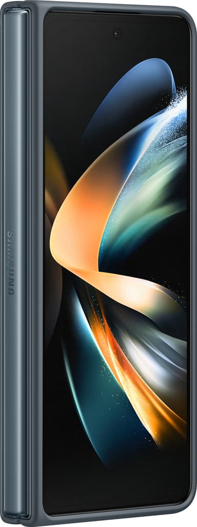 Samsung Galaxy Z Fold 4 nahkainen suojakuori (harmaanvihreä)
