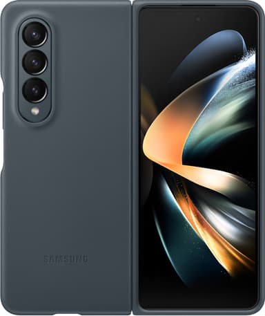 Samsung Galaxy Z Fold 4 nahkainen suojakuori (harmaanvihreä)