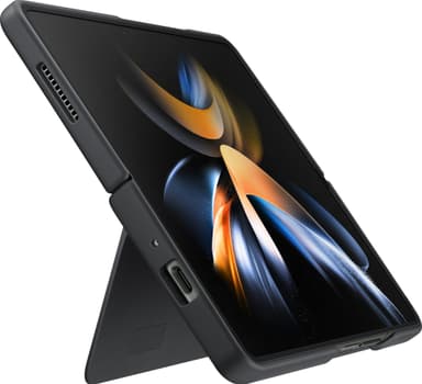 Samsung Galaxy Z Fold 4 ohut suojakuori jalustalla (musta)