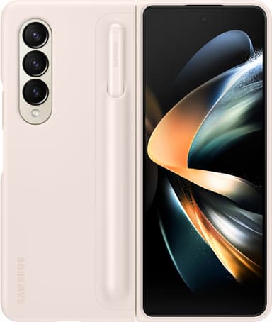 Samsung Galaxy Z Fold 4 suojakuori jalustalla + kynä (hiekka)