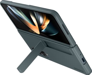 Samsung Galaxy Z Fold 4 suojakuori jalustalla + kynä (harmaanvihreä)