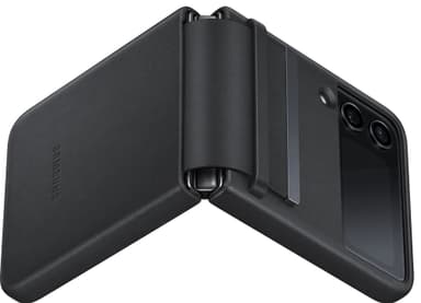 Samsung Galaxy Z Flip 4 nahkainen läppäkotelo (musta)