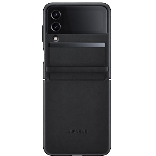 Samsung Galaxy Z Flip 4 nahkainen läppäkotelo (musta)