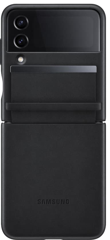 Samsung Galaxy Z Flip 4 nahkainen läppäkotelo (musta)