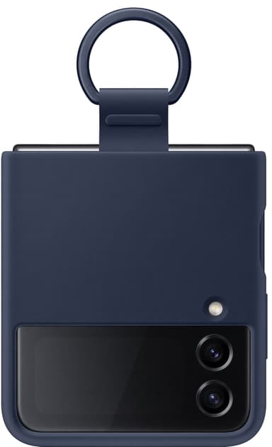 Samsung Galaxy Z Flip 4 suojakuori renkaalla (laivastonsininen)