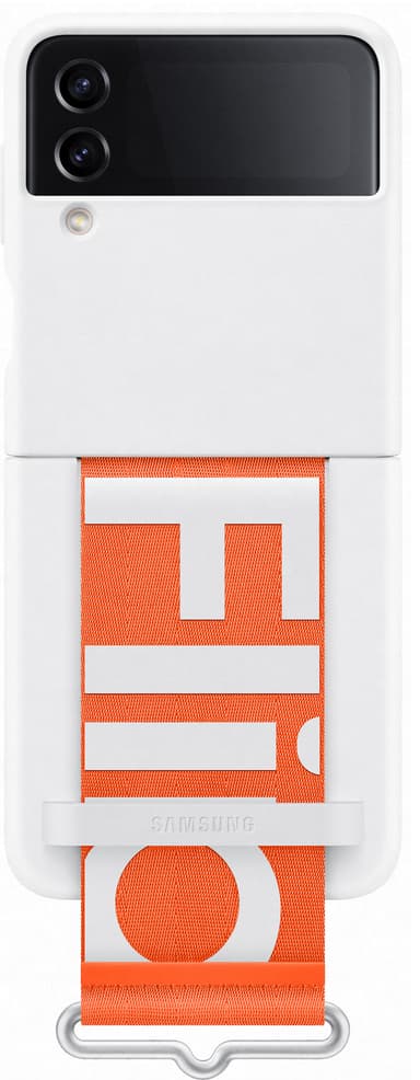 Samsung Galaxy Z Flip 4 suojakuori hihnalla (valkoinen)