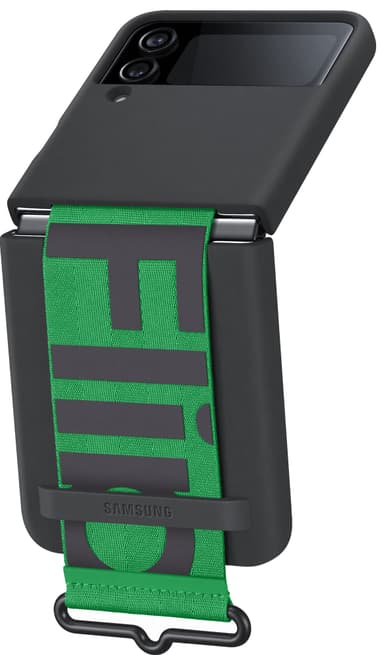 Samsung Galaxy Z Flip 4 suojakuori hihnalla (musta)