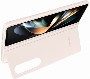 Samsung Galaxy Z Fold 4 ohut suojakuori jalustalla (hiekka)
