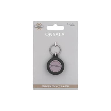 ONSALA Airtag Holder Silicone Black with Keyring
