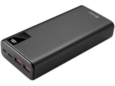 20 000 mAh PD 20 W PowerBank USB-C, musta