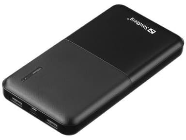 10 000 mAh Saver Power Bank, musta