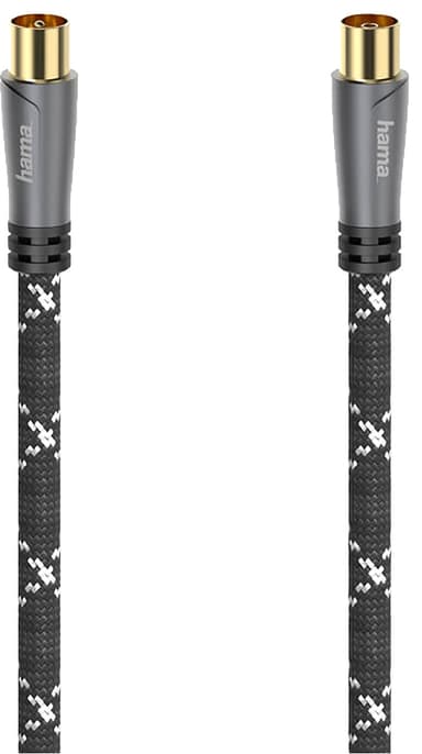 Hama 120 dB antennikaapeli (musta/harmaa, 10 m)