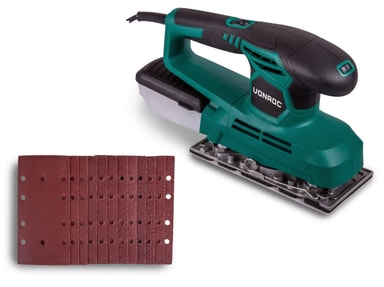 Orbital sheet sander 240W Incl. dust collection box and 12 sanding