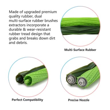 Tarvikesarja 17 osaa Vihreä iRobot Roomba i Series