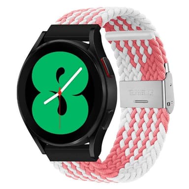 Punottu elastinen rannekoru Samsung Galaxy Watch 4 (44mm) - pinkwhite