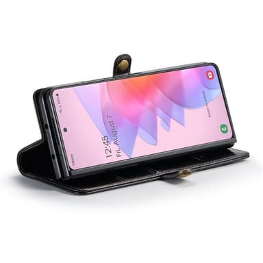Lompakkokotelo 3-kortti aitoa nahkaa Samsung Galaxy Z Fold 4 - Musta