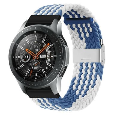Punottu elastinen rannekoru Samsung Galaxy Watch 46mm - bluewhite