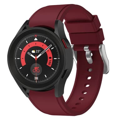 Silikoni Rannekoru No-Gap Samsung Galaxy Watch 5 Pro (45mm) - Viininpu
