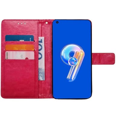 Lompakkokotelo 3-kortti Asus Zenfone 9 - Vaaleanpunainen