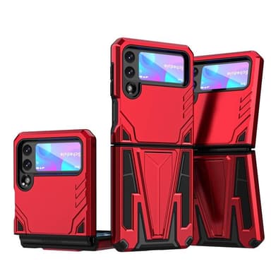 Iskunkestäva kuori 3i1 Samsung Galaxy Z Flip 4 - Punainen
