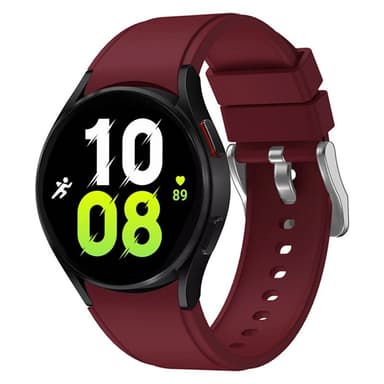 Silikoni Rannekoru No-Gap Samsung Galaxy Watch 5 (44mm) - Viininpunain