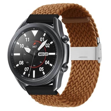 Punottu elastinen rannekoru Samsung Galaxy Watch 3 (45mm) - ruskea