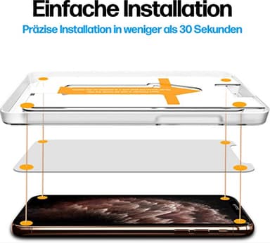 Karkaistu lasi näytönsuojakalvon kohdistusalusta Helppo asennus HD Läpinäkyvä iPhone 13/13 PRO